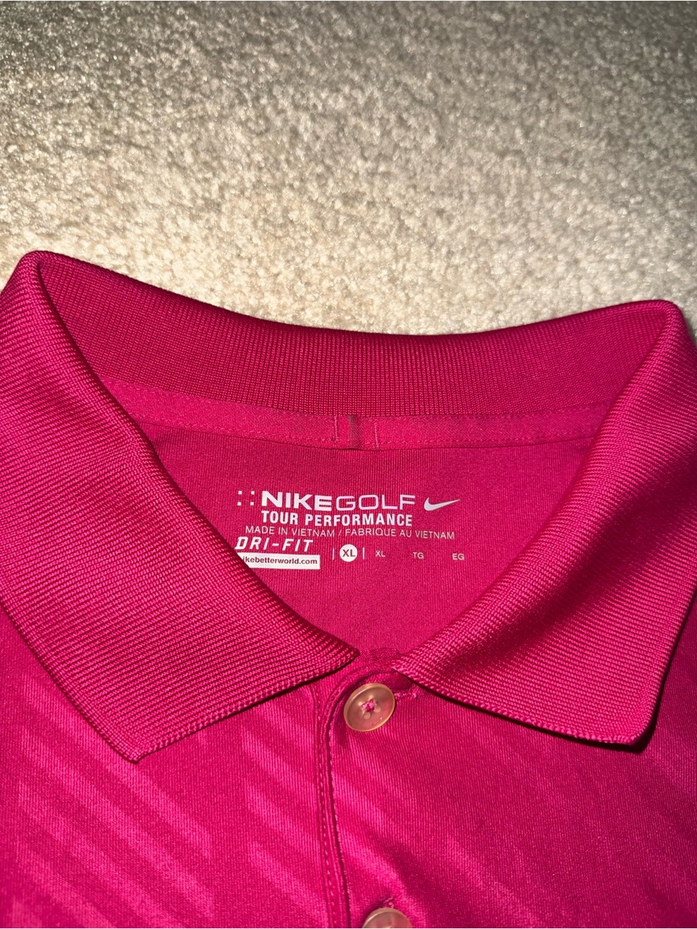 Nike Men's Hot Pink Performance Polo